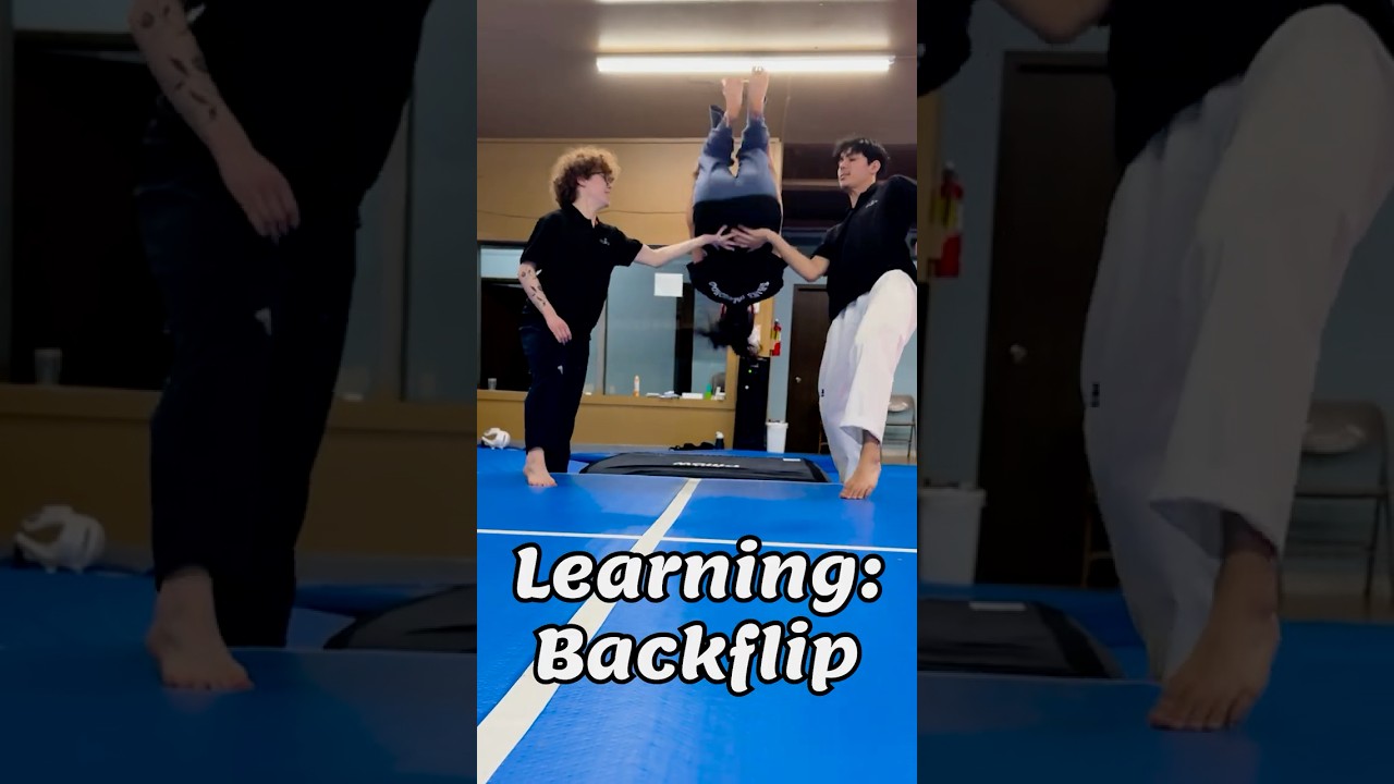 Learning: Backflip #backflip #taekwondo #taekwondoworkout #tutorial #taekwondotraining