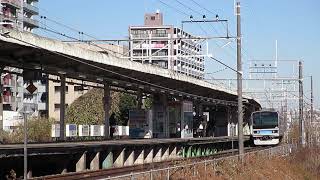 回9521M 秋田入場前 豊田送り込み E231-800 K7編成 日野駅通過 自走 回送 中央線 坂下地蔵堂 東京メトロ 東西線 三鷹車両センター 中央本線 E233系 駅撮り 2024/01/17