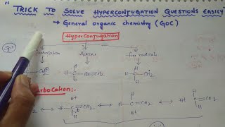 Celebrity Tricks to solve Hyperconjugation questions easily | General organic chemistry | GOC Net Worth