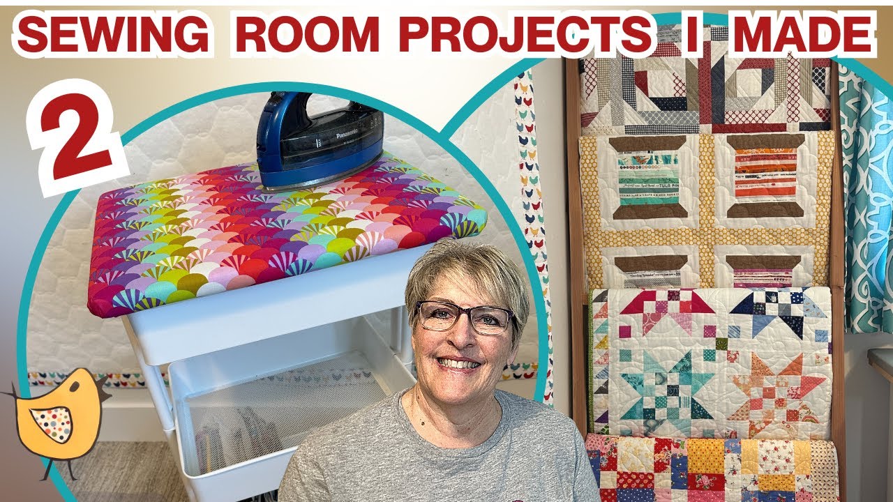 2 SEWING ROOM ORGANIZATION IDEAS ~ QUILT LADDER, PRESSING STATION