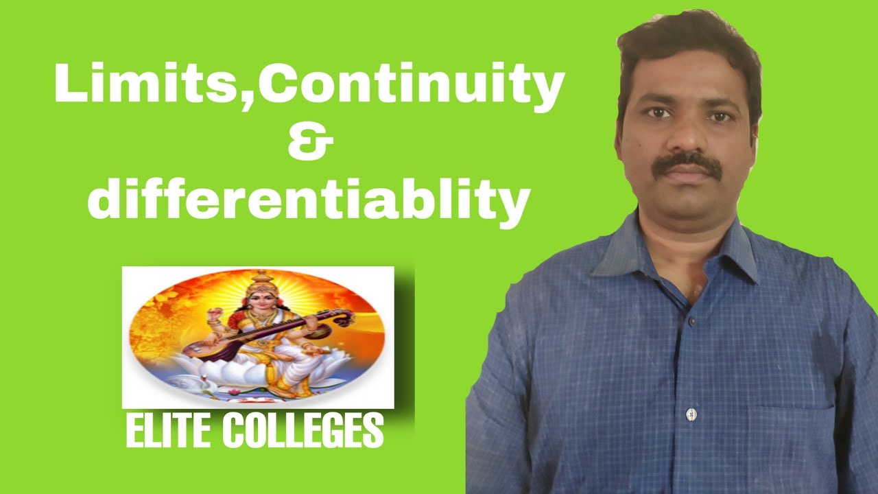 Limits, continuity and differentiability - YouTube