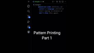 Right Triangle Star Pattern in C | Pattern Printing Program in C | Beginner Friendly #Shorts #octrin