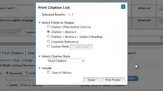 Printing a Search Strategy in Ovid