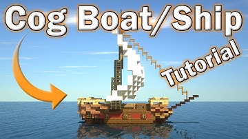 Minecraft Tutorial: How to Make a Boat/Ship (Cog)