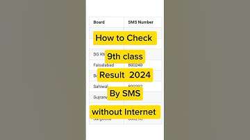 How to check 9th class Result By sms #short #shorts #9th #result