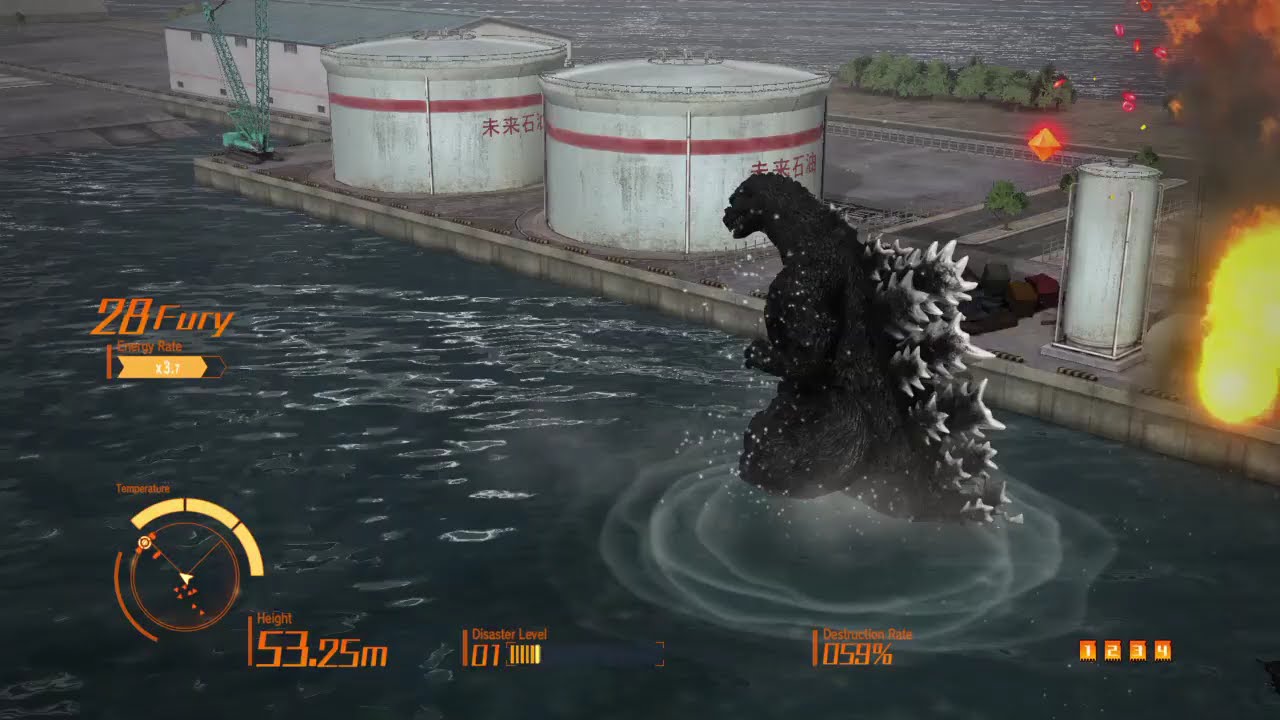 Godzilla PS4 Stage 1 63.02 meters