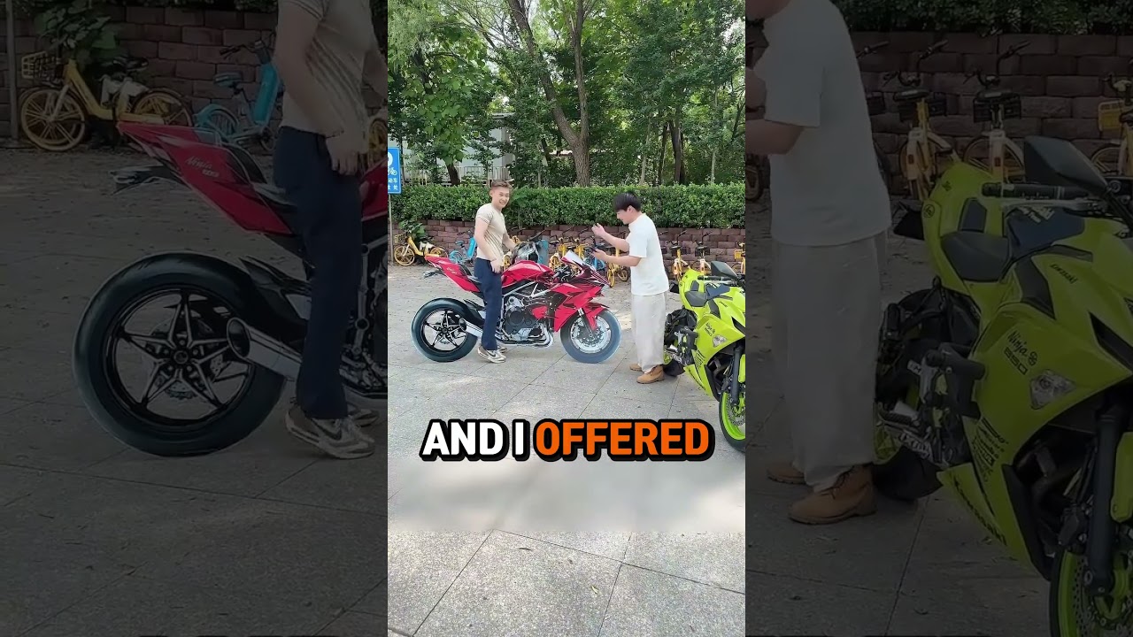 Easily trick my friend out of his motorcycle 🏍️😏#funny #comedy #movie #memes #happy #cooking