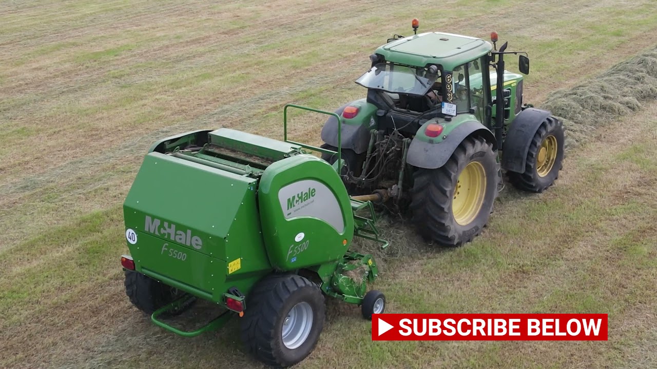 Baling With The John Deere Round Baler and John Deere 6930 Tractor Summer 2021