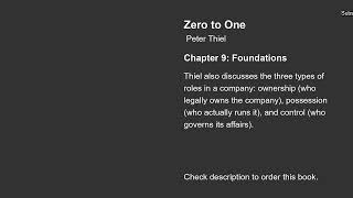 Zero to One by Peter Thiel | Full Book Summary & Key Takeaways