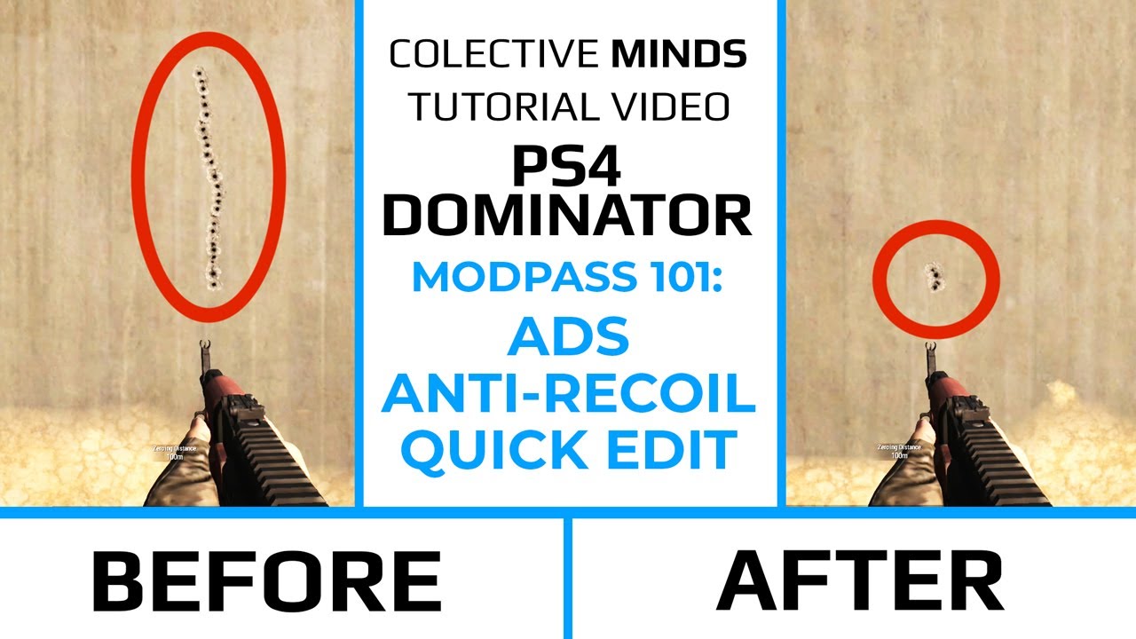 Ads Anti Recoil Quick Edit Tutorial Ps4 Strike Pack Dominator Youtube