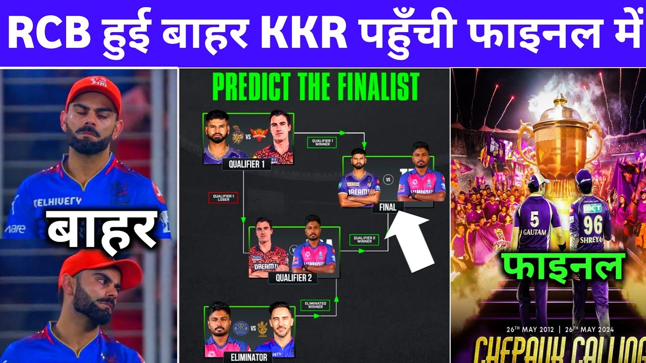 IPL 2024 Playoffs - RCB हुई बाहर RR पहुँची सेमीफाइनल में || KKR के साथ ये टीम खेलेगी फाइनल