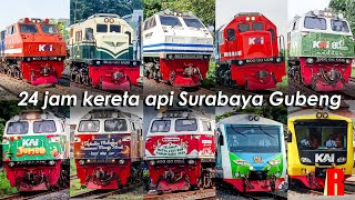 24-HOUR TRAIN HUNTING GAPEKA 2025/2026 AT SURABAYA GUBENG! (PART 1)