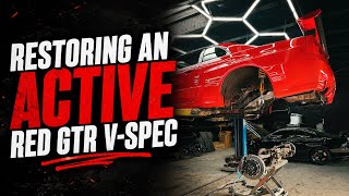 Restoring an Active Red Nissan Skyline  GTR Vspec