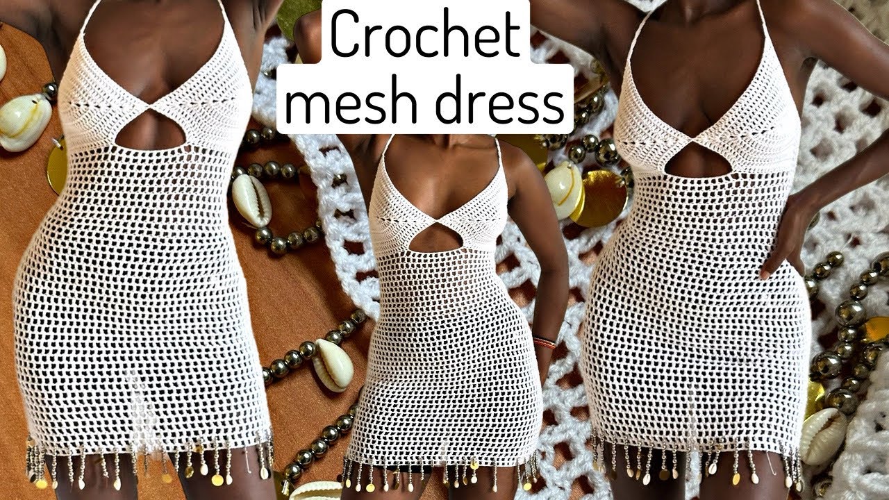 Crochet mesh dress for summer / festivals