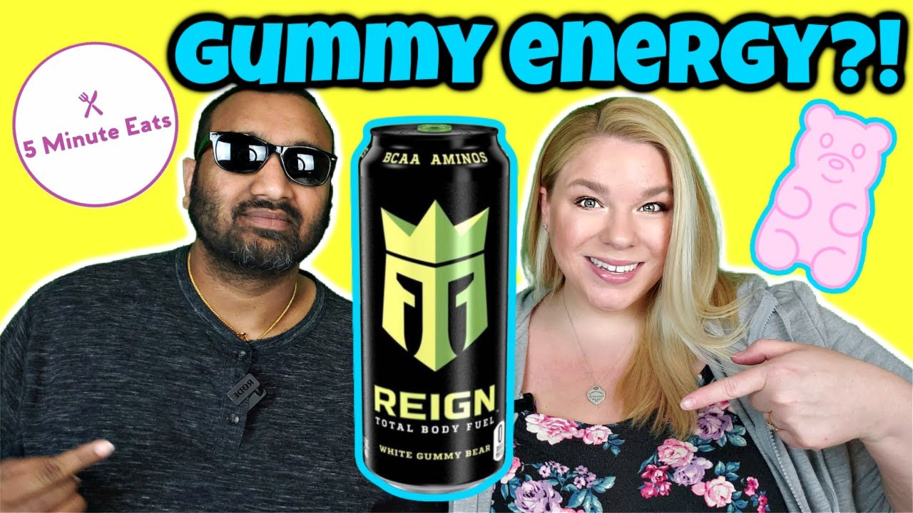 Reign Total Body Fuel White Gummy Bear Drink Review YouTube