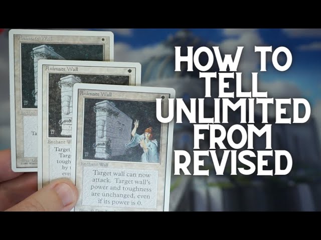 MTG: Unlimited vs Revised, How To Tell Difference + 4th & 5th Edition Too. Magic The Gathering Cards - YouTube MTG: Unlimited vs Revised, How To Tell Difference + 4th & 5th Edition Too. Magic The Gathering Cards - YouTube