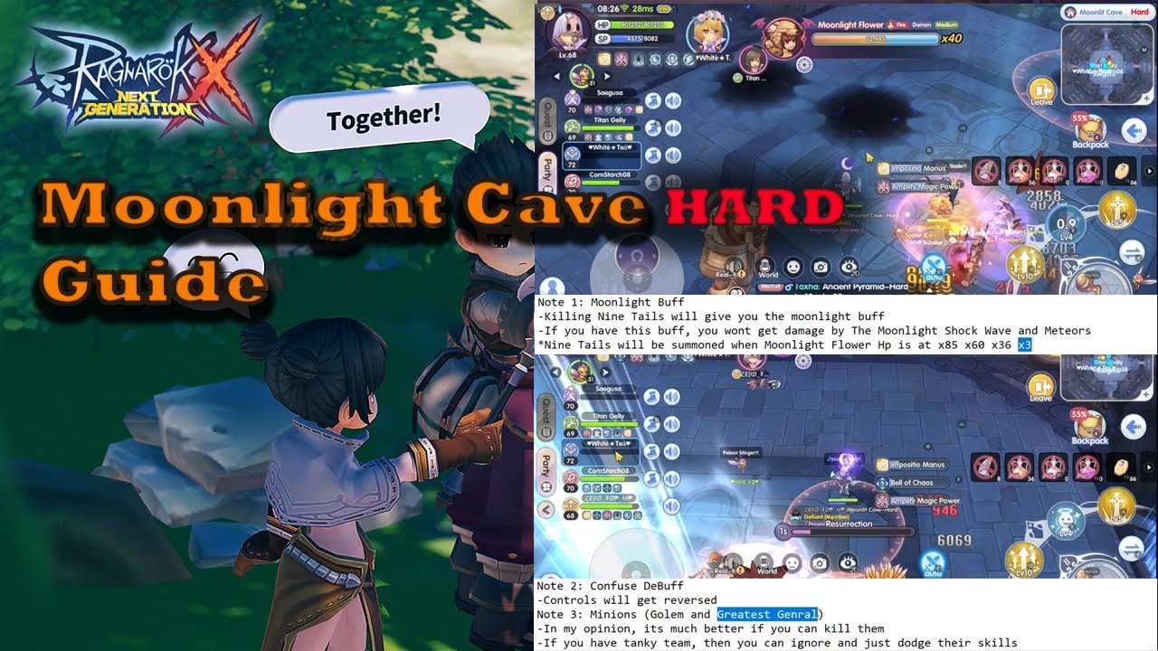 ROX Moonlight Cave HARD Guide - Ragnarok X Next Generation