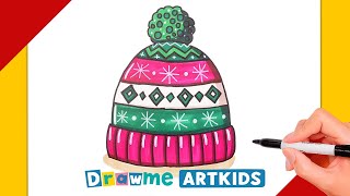 How to Draw Winter Hat