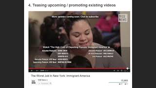 How to Use YouTube Annotations to Increase Subscribers and Watch Time VICE Case Study