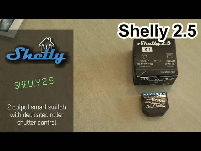 Shelly 2.5 WiFi-operated Double Relay Switch & Roller Shutter