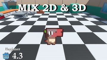 Simple 2D sprite character in 3D Games - Learn Godot 4 3D - no talking