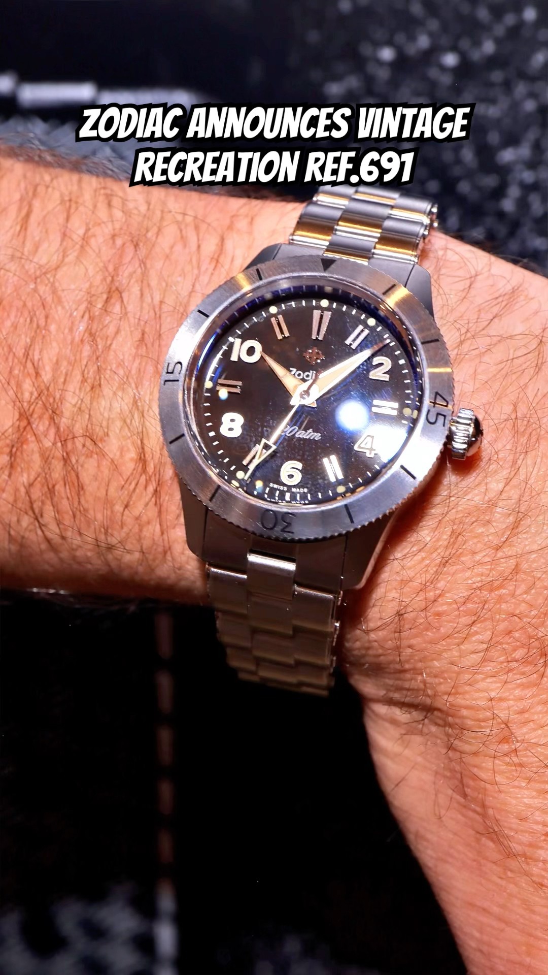 NEW! 37mm Zodiac Reference 691! Manual Wind Vintage Re-issue