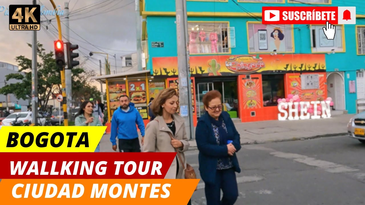 Walking Tour Ciudad Montes Calle de la Gastronomía, Comida Rápida Recorrido POV (BOGOTA/COLOMBIA)