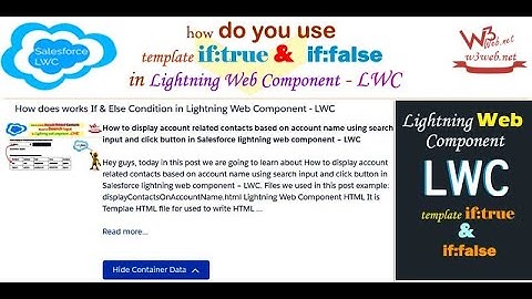 How to use template if:true & template if:false condition in lightning web component – LWC