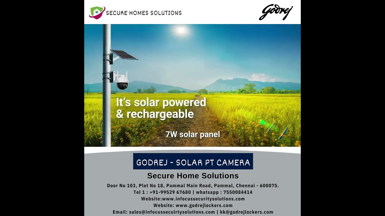 Introducing Godrej Ace Pro Green: Solar-Powered PT Camera Revolutionizing Surveillance Technology!