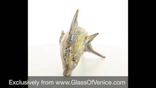 Murano Glass Millefiori Dolphin Sculpture
