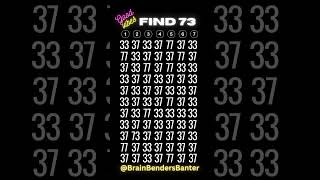 Brain Teaser Alert! Where's 73 Hiding in Plain Sight? #shorts