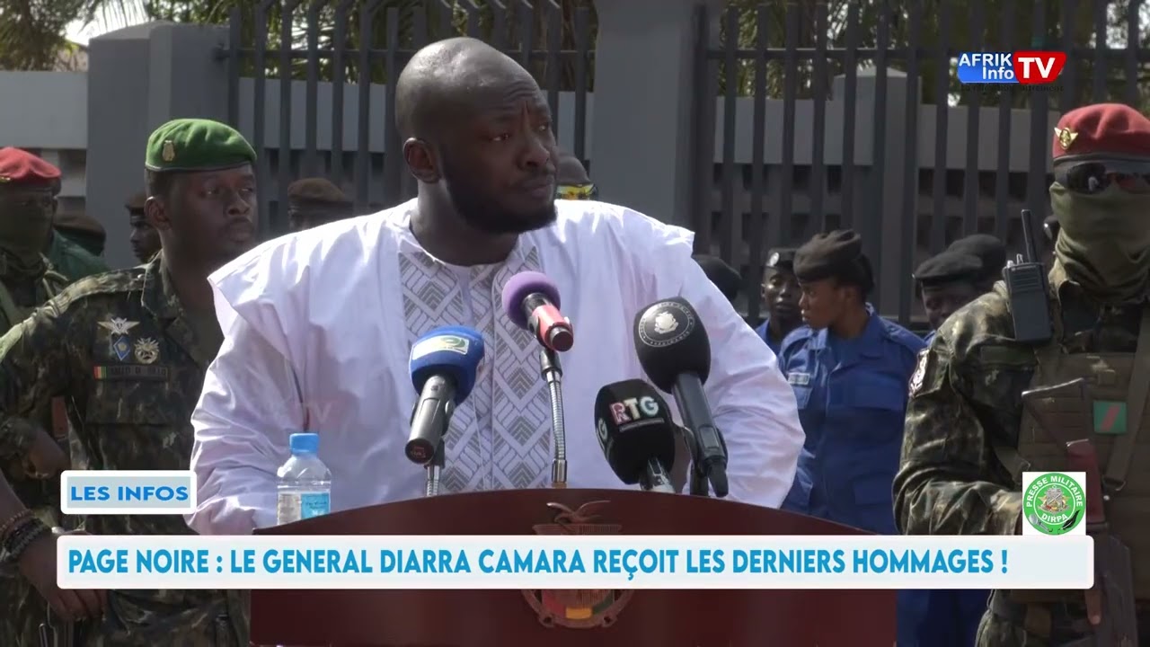 Page noire : Général Diarra a reçu les derniers hommages de la nation Guinéenne ce lundi à Conakry