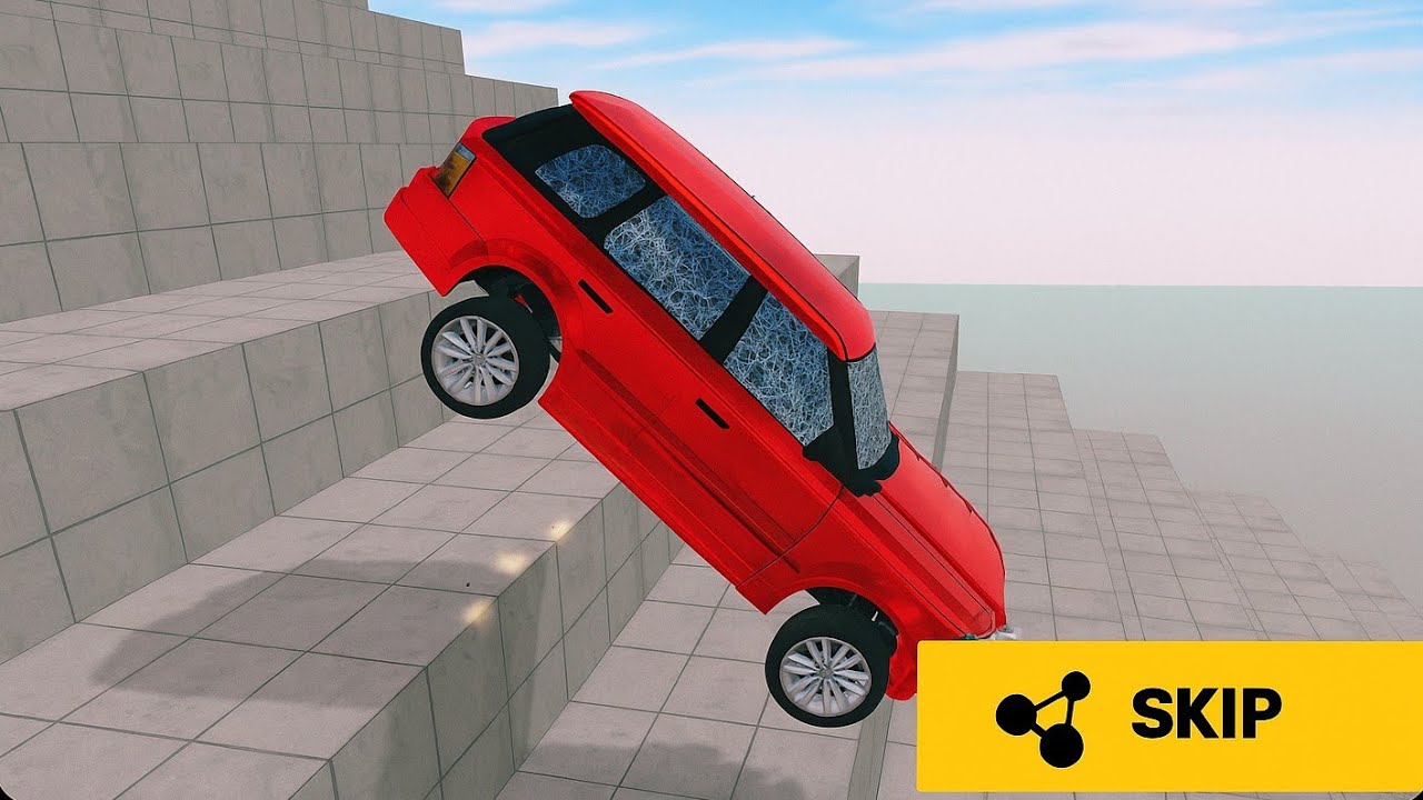 High jump Car crash test 😱| Game play | #4×4jeep #games #mobilegamereview 