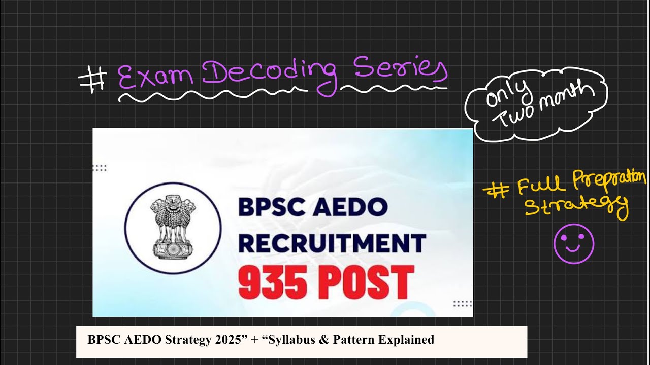 BPSC AEDO Exam 2025 Strategy 🔥 | Syllabus, Pattern & How to Prepare ...