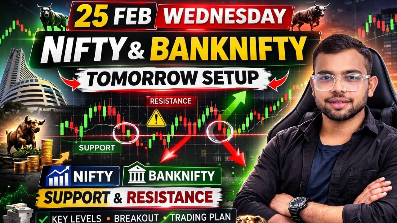 25 February Wednesday NIFTY & BANKNIFTY Analysis | Important Levels & Tomorrow Setup