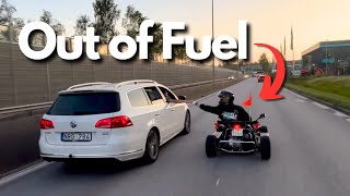 Taking My Go-Kart To A Bike Meet! (I ran out of gas)