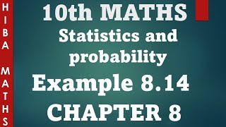 10th maths chapter 8 statistics example 8.14 tn samacheer hiba maths #maths