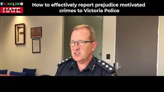 What information does police need when receiving a prejudice motivated crime report?