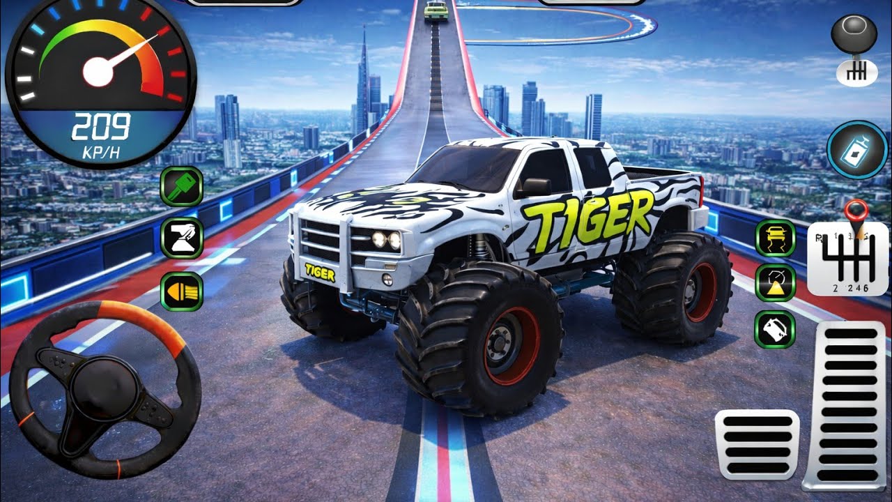Monster Truck Mega Ramp Impossible Driver - Monster Truck Mega Ramp Racing - Android Gameplay