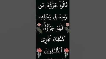 سورة يوسف الآية 75 #القران_الكريم #ايات_قرانيه_قصيره #سورة_يوسف
