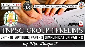 MISSION 100 | Day 12 | Group 1 | Unit 10 | Aptitude - 2| Strategy & Simplification - 2 | Ms. Divya.T