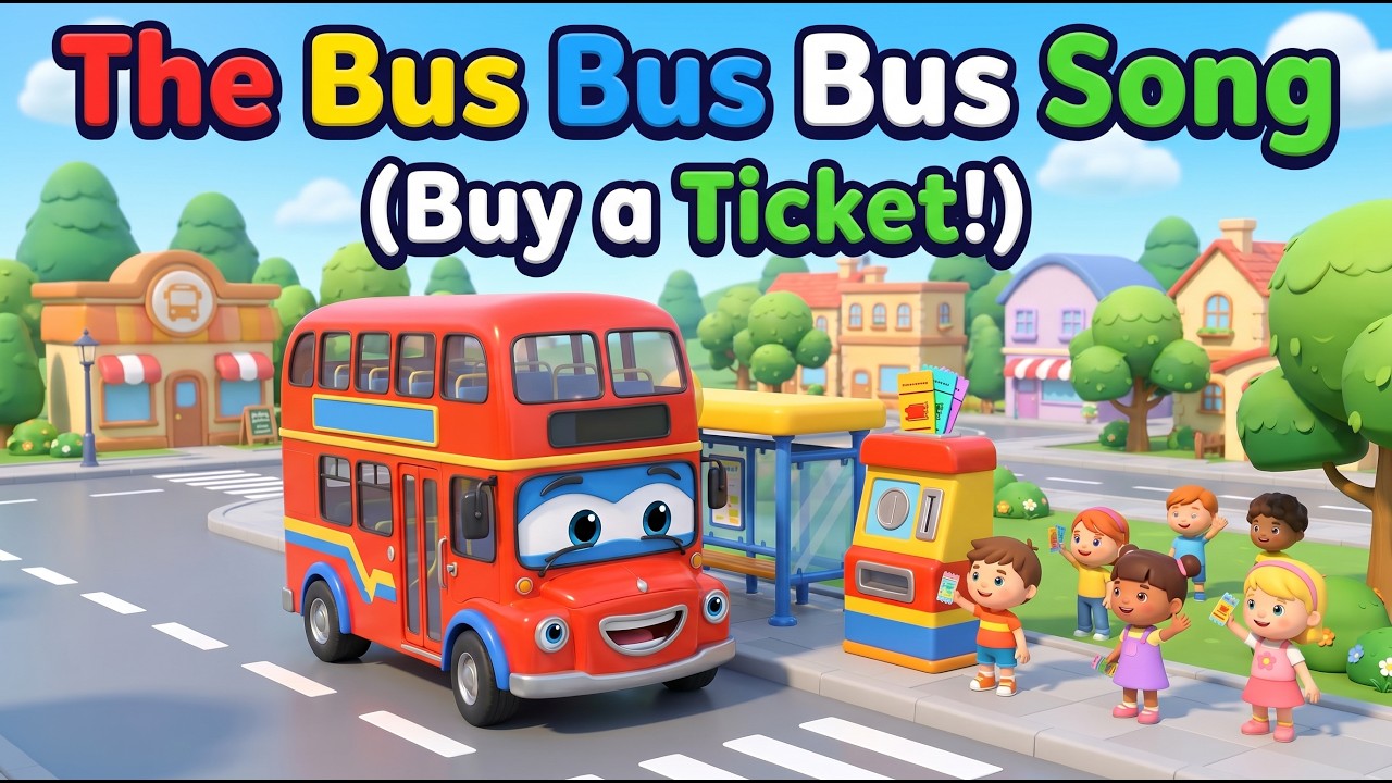 The Bus Bus Bus Song | Climb on board! #KidsSongs #BusSong #VehicleSongs #buses #doubledecker