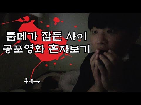 🎥룸메가 잠든 사이 공포영화 혼자보기 '라이트 아웃' #룸메가 깨지않게 #명상효과