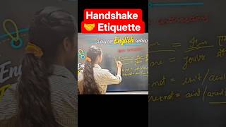 😳 Sir Ne Galat Handshake Kiya 😭Then English Ma’am Taught Real Etiquette ❤️ #shorts