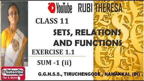 11th _ Maths _ Sets,Relations,Functions _ EXERCISE 1.1 _ SUM 1(ii)