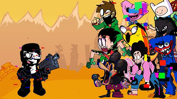 FNF-Hgu (Glitch Tankman) But All Pibby Characters Sings It🎤(Every Turn a Different Character Sings)