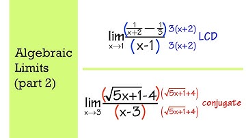 calculus 1, algebraic limits (part 2, complex fraction & conjugate)
