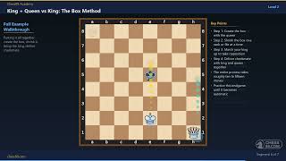 King + Queen vs King: The Box Method | Chess99 Academy L2.04