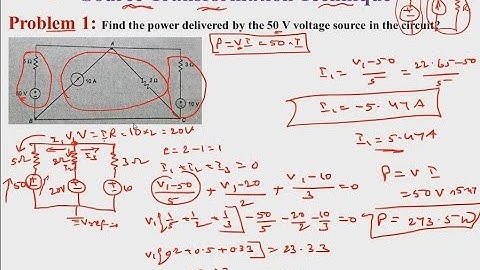 Source Transformation technique (Solved Problem 01)
