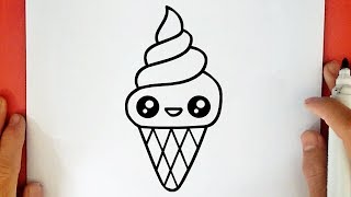 COME DISEGNARE UN GELATO KAWAII